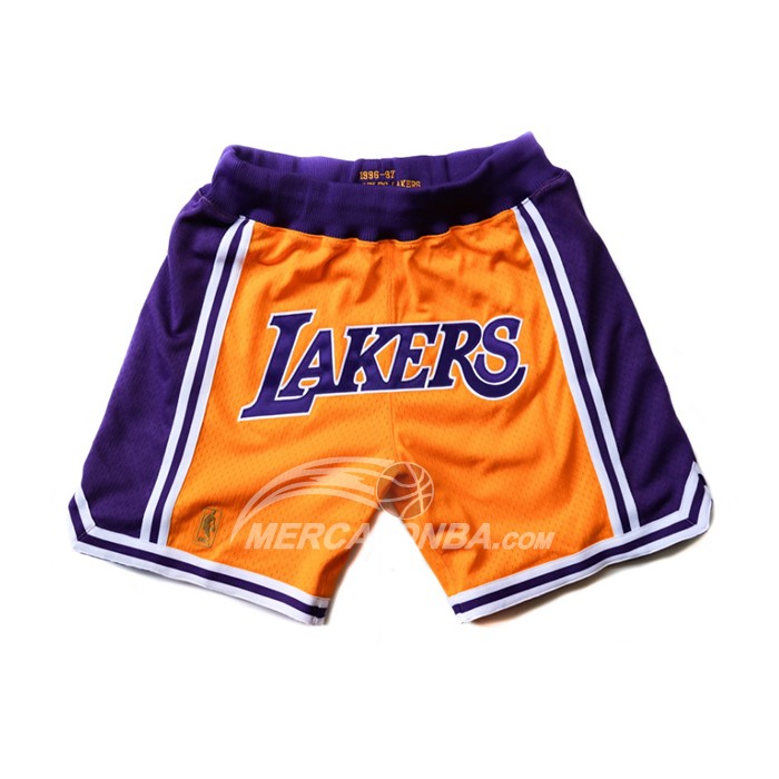 Pantaloni Los Angeles Lakers Viola Giallo